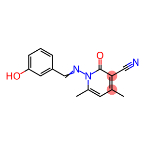 1-[(3-hydroxybenzylidene)amino]-4,6-dimethyl-2-oxo-1,2-dihydro-3-pyridinecarbonitrile