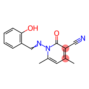 1,2-DIHYDRO-4,6-DIMETHYL-2-OXO-1-(SALICYLIDENEAMINO)-NICOTINONITRILE