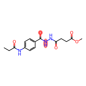 Butanedioic acid, 1-methyl ester, 4-[2-[4-[(1-oxopropyl)amino]benzoyl]hydrazide]