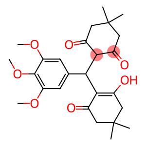 2-[(2-hydroxy-4,4-dimethyl-6-oxo-1-cyclohexen-1-yl)(3,4,5-trimethoxyphenyl)methyl]-5,5-dimethyl-1,3-cyclohexanedione