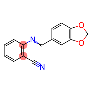 2-[(1,3-benzodioxol-5-ylmethylene)amino]benzonitrile