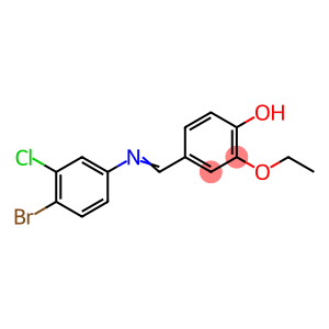 4-{[(4-bromo-3-chlorophenyl)imino]methyl}-2-ethoxyphenol