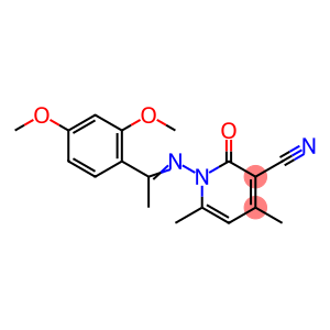 1-{[1-(2,4-dimethoxyphenyl)ethylidene]amino}-4,6-dimethyl-2-oxo-1,2-dihydro-3-pyridinecarbonitrile