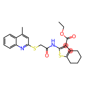 ethyl 2-({[(4-methyl-2-quinolinyl)sulfanyl]acetyl}amino)-4,5,6,7-tetrahydro-1-benzothiophene-3-carboxylate