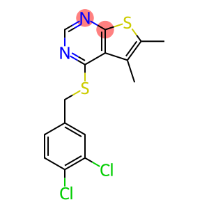3,4-dichlorobenzyl 5,6-dimethylthieno[2,3-d]pyrimidin-4-yl sulfide