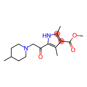 1H-Pyrrole-3-carboxylicacid,2,4-dimethyl-5-[(4-methyl-1-piperidinyl)acetyl]-,methylester(9CI)