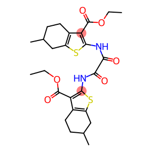 ethyl 2-{[{[3-(ethoxycarbonyl)-6-methyl-4,5,6,7-tetrahydro-1-benzothien-2-yl]amino}(oxo)acetyl]amino}-6-methyl-4,5,6,7-tetrahydro-1-benzothiophene-3-carboxylate