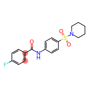 4-fluoro-N-[4-(piperidin-1-ylsulfonyl)phenyl]benzamide