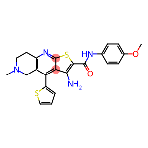3-amino-N-(4-methoxyphenyl)-6-methyl-4-(2-thienyl)-5,6,7,8-tetrahydrothieno[2,3-b][1,6]naphthyridine-2-carboxamide