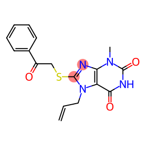 3-methyl-8-[(2-oxo-2-phenylethyl)sulfanyl]-7-(prop-2-en-1-yl)-3,7-dihydro-1H-purine-2,6-dione