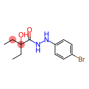 2-Ethyl-2-hydroxybutyric acid 2-(p-bromophenyl)hydrazide