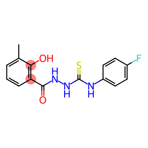 Benzoic acid, 2-hydroxy-3-methyl-, 2-[[(4-fluorophenyl)amino]thioxomethyl]hydrazide