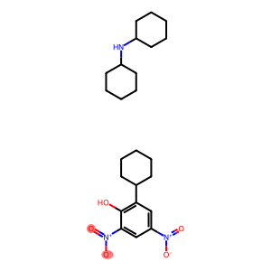 N-cyclohexylcyclohexanamine: 2-cyclohexyl-4,6-dinitro-phenol