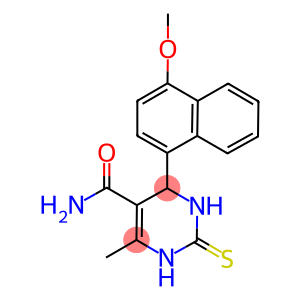 4-(4-methoxy-1-naphthyl)-6-methyl-2-thioxo-1,2,3,4-tetrahydro-5-pyrimidinecarboxamide