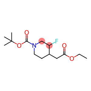 tert-Butyl 4-(2-ethoxy-2-oxoethyl)-3-fluoropiperid ine-1-carboxylate...
