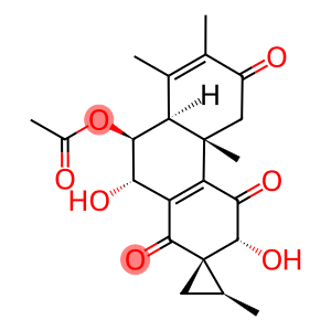 [1S,2S,(+)]-9'α-Acetyloxy-4'b,8'aβ,9',10'-tetrahydro-3'β,10'β-dihydroxy-2,4'bα,7',8'-tetramethylspiro[cyclopropane-1,2'(1'H)-phenanthrene]-1',4',6'(3'H,5'H)-trione