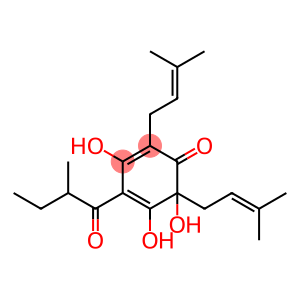 2,4-Cyclohexadien-1-one, 3,5,6-trihydroxy-2,6-bis(3-methyl-2-buten-1-yl)-4-(2-methyl-1-oxobutyl)-