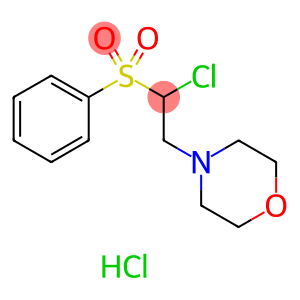 4-[2-CHLORO-2-(PHENYLSULFONYL)ETHYL]-1,4-OXAZINAN-4-IUM CHLORIDE