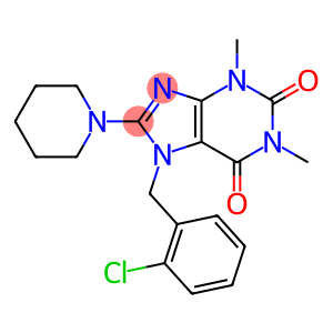 7-(2-chlorobenzyl)-1,3-dimethyl-8-(piperidin-1-yl)-1H-purine-2,6(3H,7H)-dione