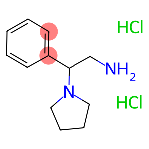 1-Pyrrolidineethanamine, .beta.-phenyl-, hydrochloride (1:2)