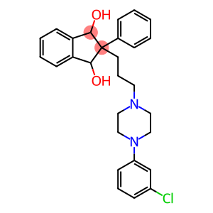 1H-Indene-1,3-diol, 2-[3-[4-(3-chlorophenyl)-1-piperazinyl]propyl]-2,3-dihydro-2-phenyl-