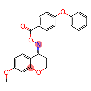 7-methoxy-2,3-dihydro-4H-chromen-4-one O-(4-phenoxybenzoyl)oxime