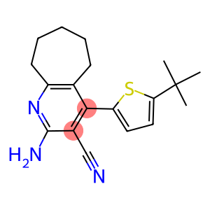 2-amino-4-(5-tert-butyl-2-thienyl)-6,7,8,9-tetrahydro-5H-cyclohepta[b]pyridine-3-carbonitrile