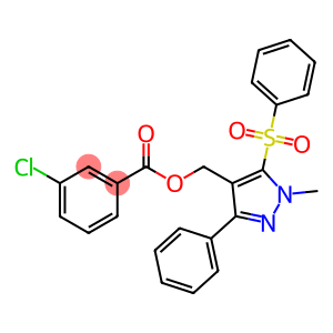 [1-METHYL-3-PHENYL-5-(PHENYLSULFONYL)-1H-PYRAZOL-4-YL]METHYL 3-CHLOROBENZENECARBOXYLATE