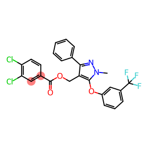 {1-methyl-3-phenyl-5-[3-(trifluoromethyl)phenoxy]-1H-pyrazol-4-yl}methyl 3,4-dichlorobenzoate