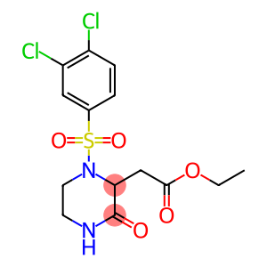ETHYL 2-(1-[(3,4-DICHLOROPHENYL)SULFONYL]-3-OXO-2-PIPERAZINYL)ACETATE