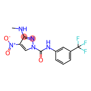 3-(METHYLAMINO)-4-NITRO-N-[3-(TRIFLUOROMETHYL)PHENYL]-1H-PYRAZOLE-1-CARBOXAMIDE