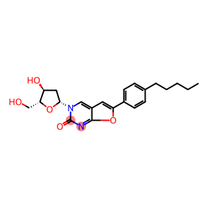 Furo[2,3-d]pyrimidin-2(3H)-one, 3-(2-deoxy-β-D-erythro-pentofuranosyl)-6-(4-pentylphenyl)-