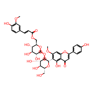 4H-1-Benzopyran-4-one, 5-hydroxy-6-[2-O-[6-O-[(2E)-3-(4-hydroxy-3-methoxyphenyl)-1-oxo-2-propen-1-yl]-β-D-glucopyranosyl]-β-D-glucopyranosyl]-2-(4-hydroxyphenyl)-7-methoxy-