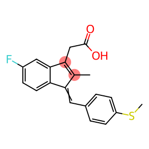 5-氟-2-甲基-1-(4-甲硫基亚苄基)茚-3-乙酸