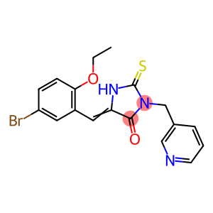 (5Z)-5-[(5-bromo-2-ethoxyphenyl)methylidene]-3-[(pyridin-3-yl)methyl]-2-sulfanylideneimidazolidin-4-one