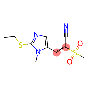 3-[2-(ETHYLSULFANYL)-1-METHYL-1H-IMIDAZOL-5-YL]-2-(METHYLSULFONYL)ACRYLONITRILE