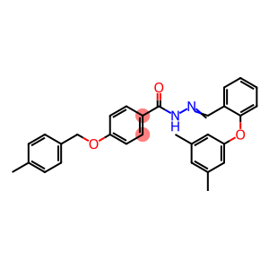 N'-((E)-[2-(3,5-DIMETHYLPHENOXY)PHENYL]METHYLIDENE)-4-[(4-METHYLBENZYL)OXY]BENZENECARBOHYDRAZIDE