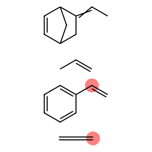 Bicyclo[2.2.1]hept-2-ene, 5-ethylidene-, polymer with ethene, ethenylbenzene and 1-propene