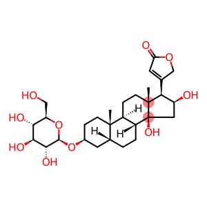 3β-(β-D-Glucopyranosyloxy)-14,16β-dihydroxy-5β-card-20(22)-enolide