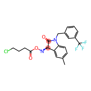 3-([(4-CHLOROBUTANOYL)OXY]IMINO)-5-METHYL-1-[3-(TRIFLUOROMETHYL)BENZYL]-1,3-DIHYDRO-2H-INDOL-2-ONE