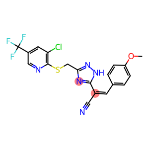 2-[3-(([3-CHLORO-5-(TRIFLUOROMETHYL)-2-PYRIDINYL]SULFANYL)METHYL)-1H-1,2,4-TRIAZOL-5-YL]-3-(4-METHOXYPHENYL)ACRYLONITRILE