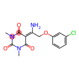 2,4,6(1H,3H,5H)-Pyrimidinetrione, 5-[1-amino-2-(3-chlorophenoxy)ethylidene]-1,3-dimethyl-