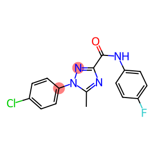 1-(4-CHLOROPHENYL)-N-(4-FLUOROPHENYL)-5-METHYL-1H-1,2,4-TRIAZOLE-3-CARBOXAMIDE