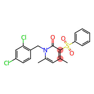 1-(2,4-DICHLOROBENZYL)-4,6-DIMETHYL-3-(PHENYLSULFONYL)-2(1H)-PYRIDINONE