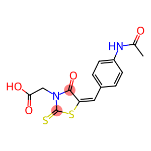 {5-[4-(acetylamino)benzylidene]-4-oxo-2-thioxo-1,3-thiazolidin-3-yl}acetic acid