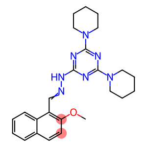 2-methoxy-1-naphthaldehyde [4,6-di(1-piperidinyl)-1,3,5-triazin-2-yl]hydrazone