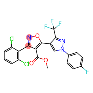 4-Isoxazolecarboxylic acid, 3-(2,6-dichlorophenyl)-5-[1-(4-fluorophenyl)-3-(trifluoromethyl)-1H-pyrazol-4-yl]-, methyl ester