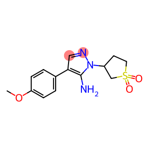 3-[5-AMINO-4-(4-METHOXYPHENYL)-1H-PYRAZOL-1-YL]TETRAHYDRO-1H-1LAMBDA6-THIOPHENE-1,1-DIONE