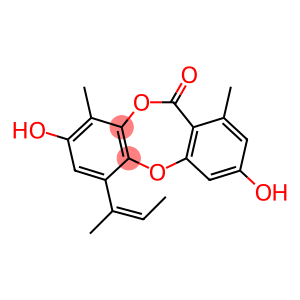 3,8-Dihydroxy-1,9-dimethyl-6-[(Z)-1-methyl-1-propenyl]-11H-dibenzo[b,e][1,4]dioxepin-11-one