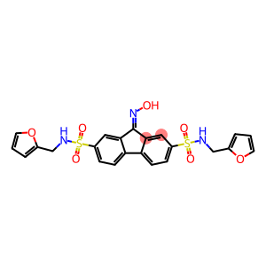 9H-Fluorene-2,7-disulfonamide, N2,N7-bis(2-furanylmethyl)-9-(hydroxyimino)-